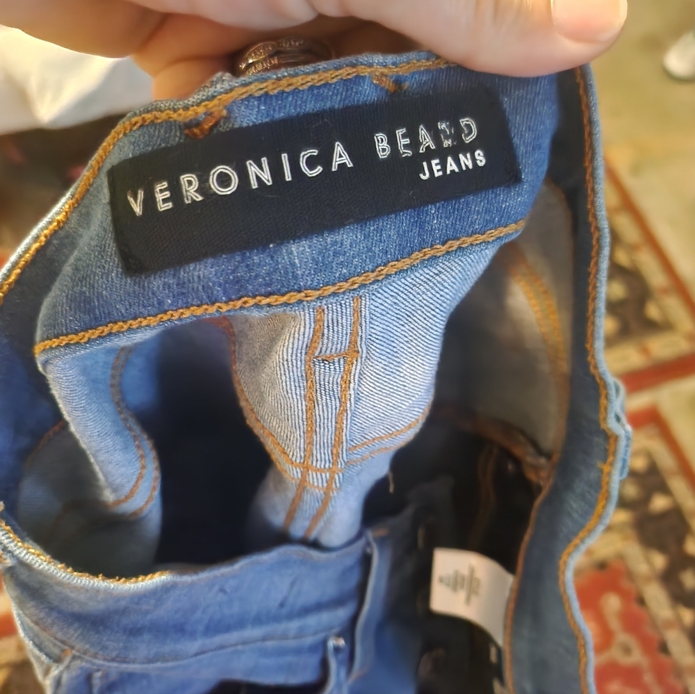 Veronica Beard Blue High-Waisted Button-Fly Jeans Size 26/2 - Picture 6 of 7